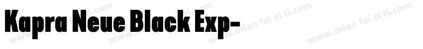 Kapra Neue Black Exp字体转换
